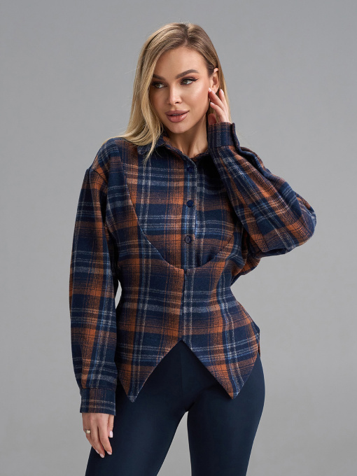 Рубашка повседневная ISSA Plus модель 15509_мультиколор Фото