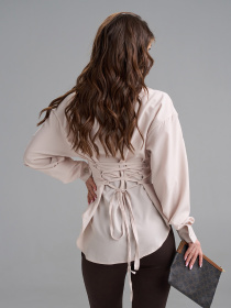 Жіночі сорочки модель SA-687_бежевый Жіночі сорочки модель SA-687_бежевый Фото