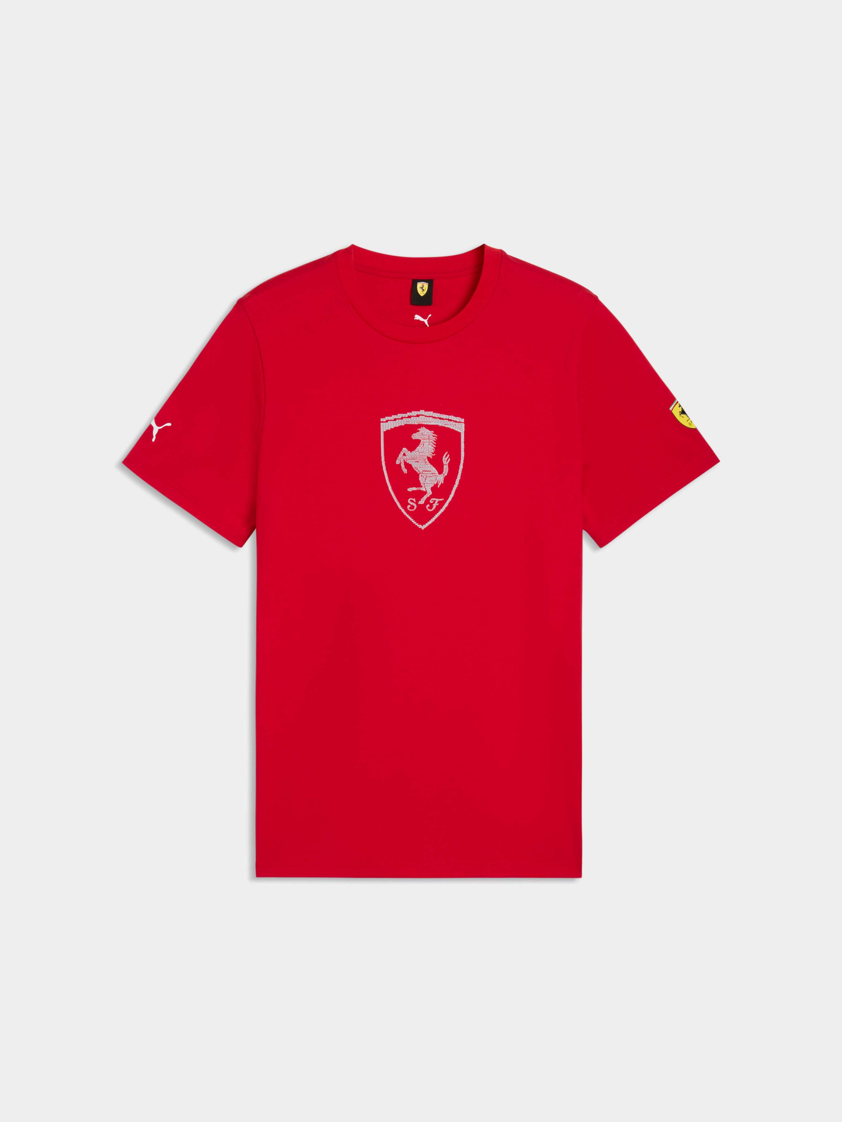 Чоловіча Футболка PUMA Ferrari Tonal Shield Tee (635311_02) колір червоний, матеріал комбінований верх