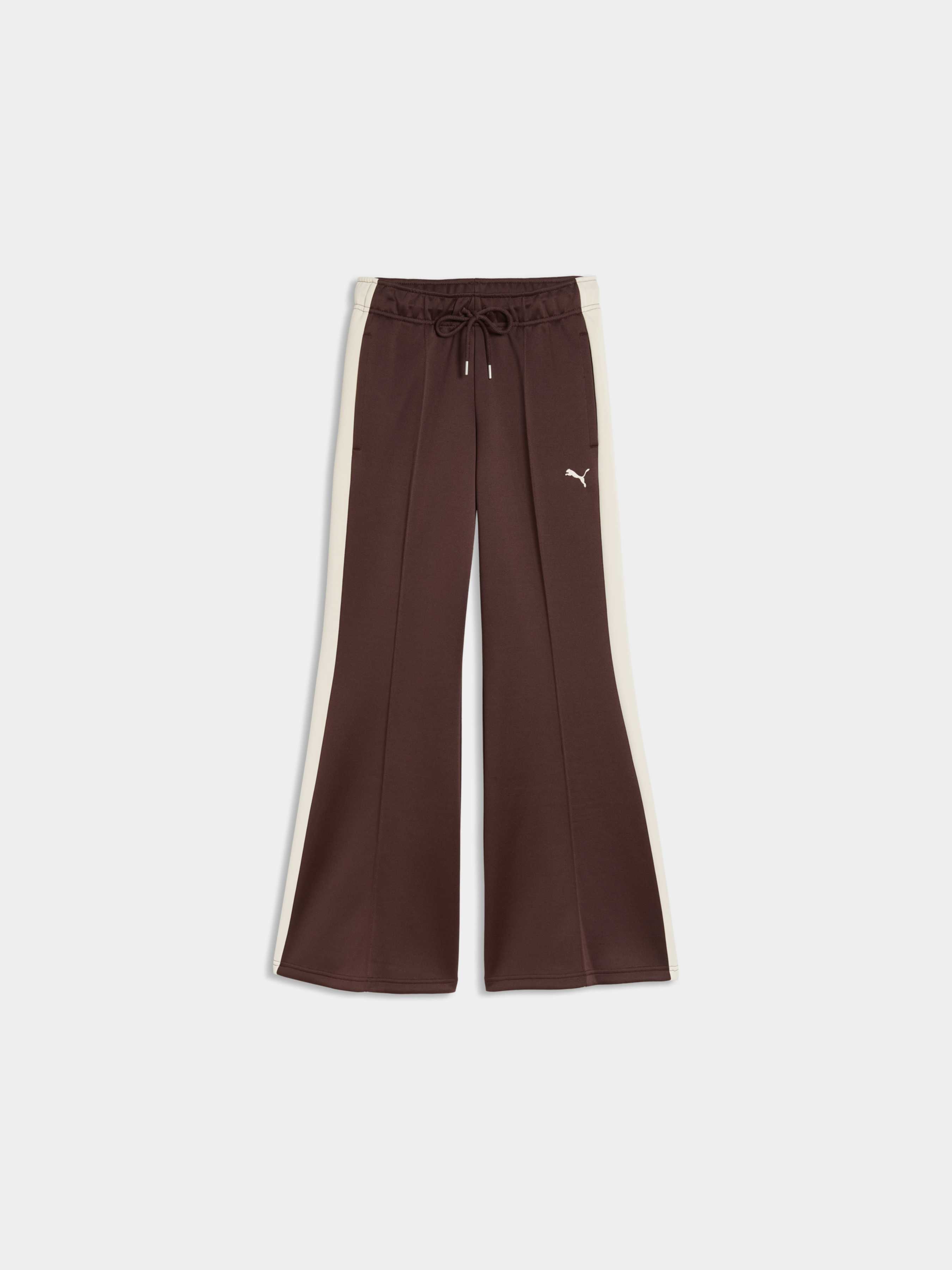 Жіночі Спортивні штани PUMA T7 Relaxed Flared Pants (636884_13) колір коричневий, матеріал комбінований верх