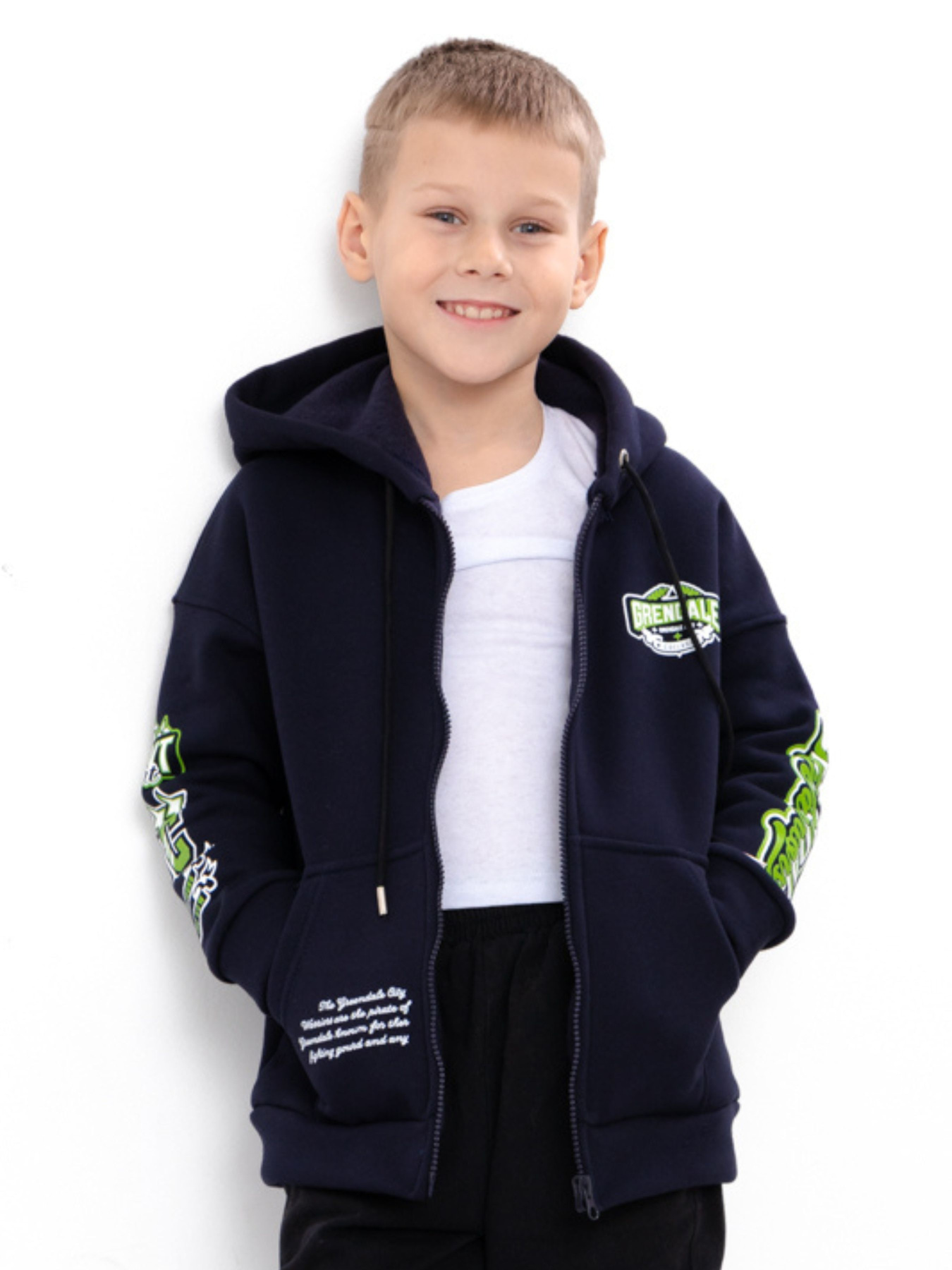 Тепле худі для хлопчика на блискавці та принтом, Темно-синій Носи Своє (6395-025-33-4) модель 6395-025-33-4-chornilxno-sinj-gc Тепле худі для хлопчика на блискавці та принтом, Темно-синій Носи Своє (6395-025-33-4) модель 6395-025-33-4-chornilxno-sinj-gc Фото