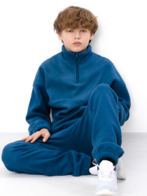 Теплий костюм з інтерсофту для хлопчика-підлітка з кофтою та штанами, Темно-блакитний Носи Своє (6453-136-1) модель 6453-136-1-nev Фото