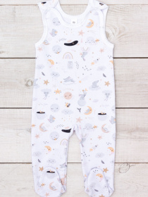 Дитячі ясельні повзуни "Вушка" для дівчинки на кнопках, Білий Носи Своє (5035-024-5) модель 5035-024-5-zajchiki-blij Фото