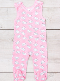 Дитячі ясельні повзуни "Вушка" для дівчинки на кнопках, Рожевий Носи Своє (5035-024-5) модель 5035-024-5-kicq-goroh-rozhevij Фото