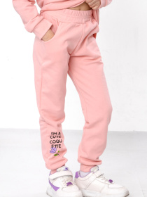 Утеплений костюм для дівчинки зі світшотом та штанами з принтом, Світло-персиковий Носи Своє (6063-023-33-3) модель 6063-023-33-3-svtlo-persikovij-cute Фото