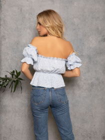 Топ ISSA Plus модель 12758_blue Топ ISSA Plus модель 12758_blue Фото