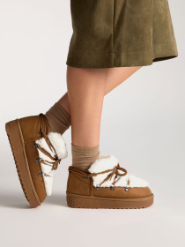 Угги жіночі D.Franklin NORDIC TRK FUR LOW модель DFSH370011-TAN Фото