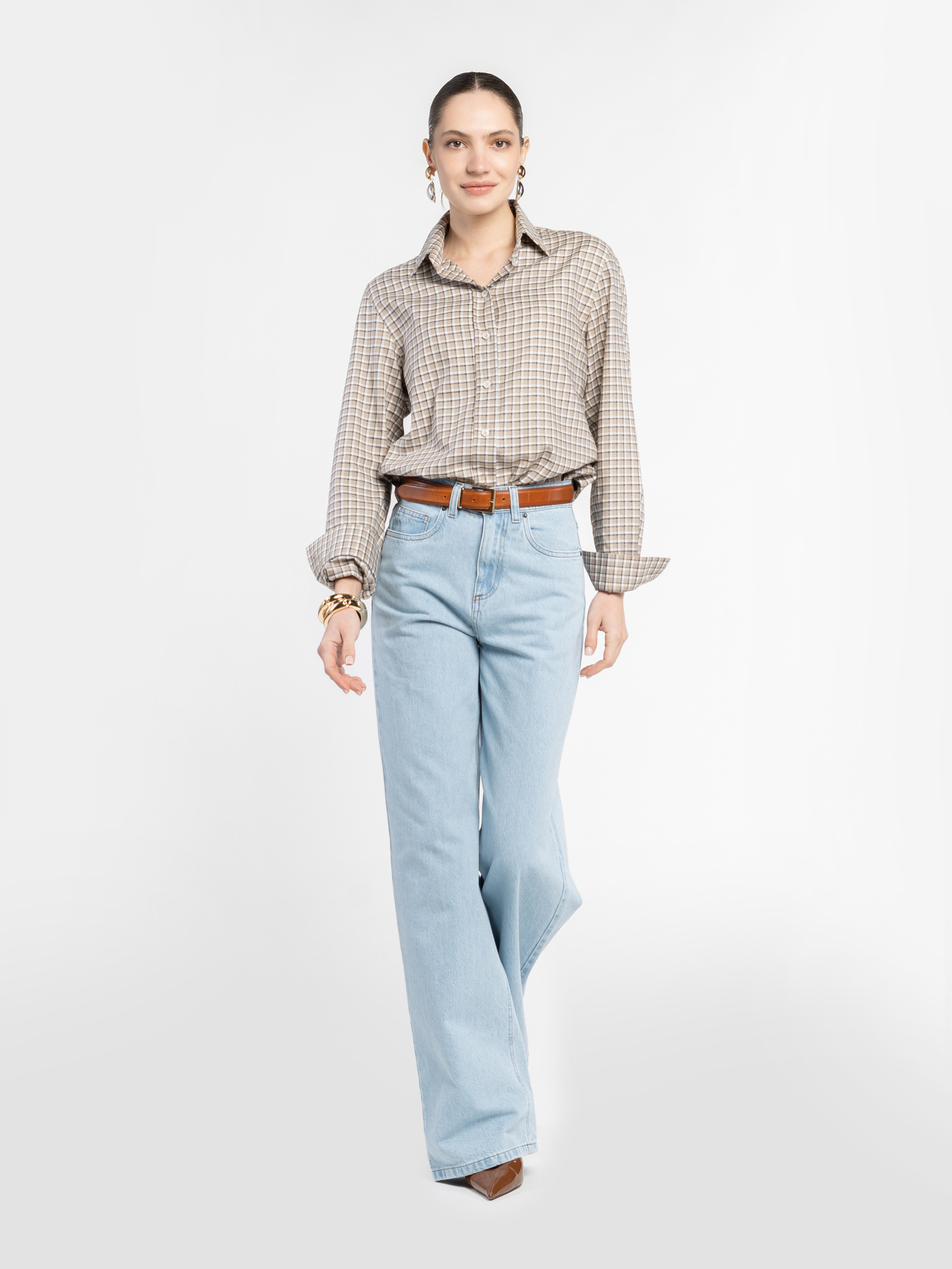 Сорочка жіноча W05.04.17.611 Arber бежева бавовняна модель W05.04.17.611 Фото