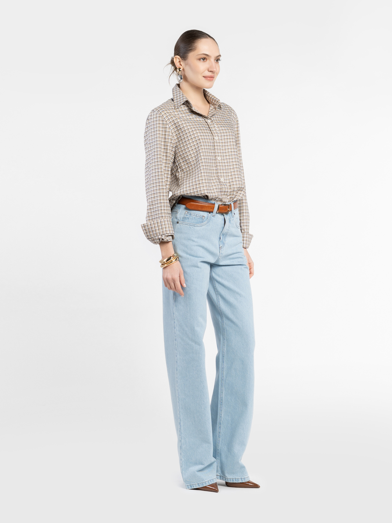 Сорочка жіноча W05.04.17.611 Arber бежева бавовняна модель W05.04.17.611 Фото