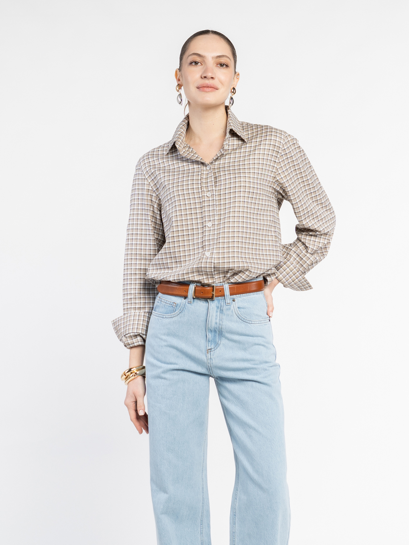 Сорочка жіноча W05.04.17.611 Arber бежева бавовняна модель W05.04.17.611 Фото