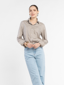 Сорочка жіноча W05.04.17.611 Arber бежева бавовняна модель W05.04.17.611 Фото