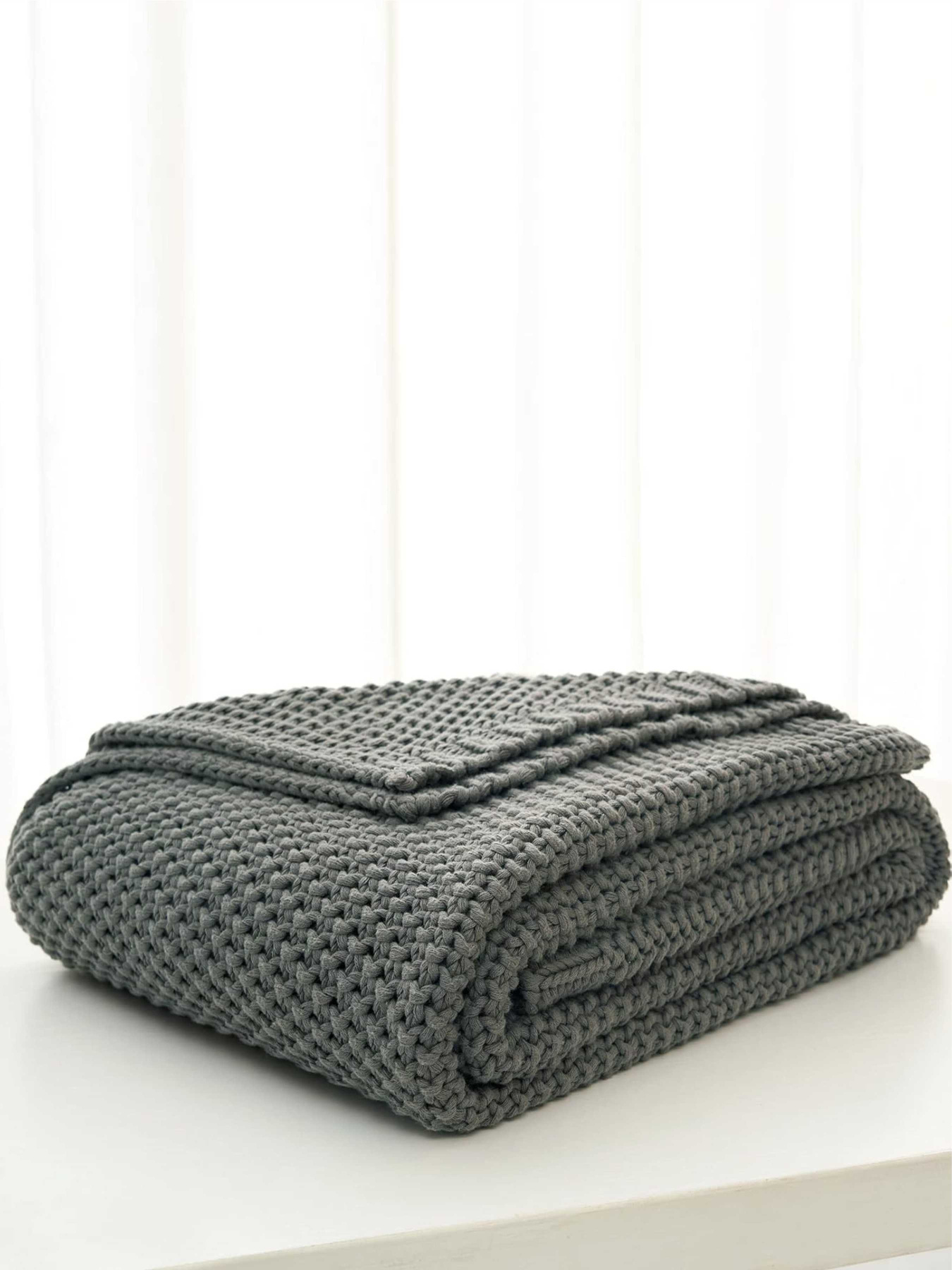 Плед - Покрывало LВязаные - Все Сезоны Серый модель 121025 Фото