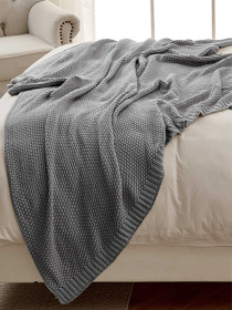 Плед - Покрывало LВязаные - Все Сезоны Серый модель 121025 Фото