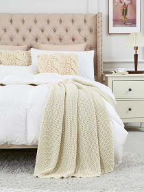 Плед - Покривало В'язані - Всі Сезони Бежевий Lovely Svi  модель 111025 Фото