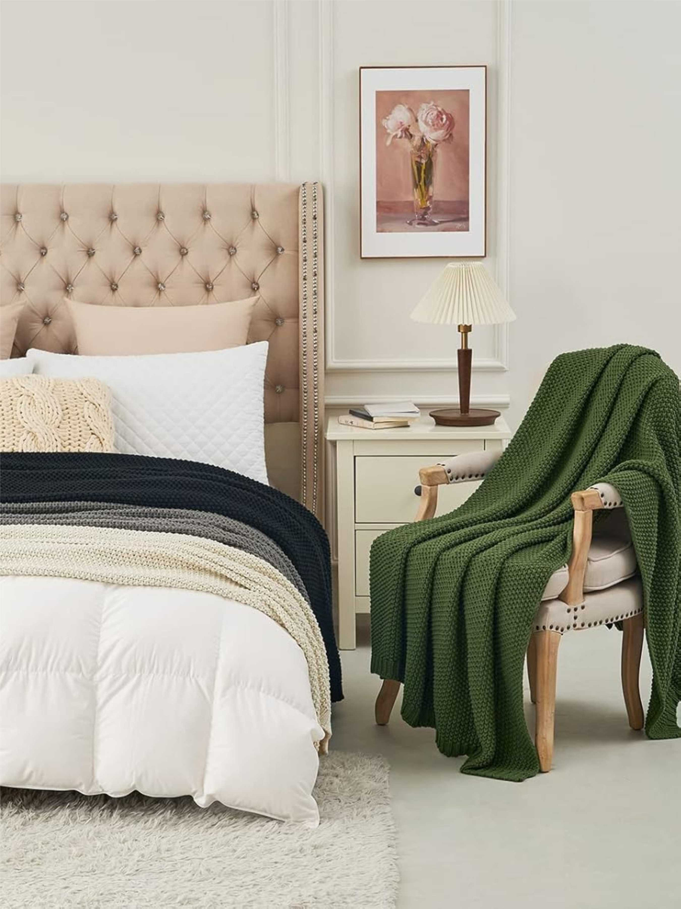 Плед - Покривало  В'язані  - Всі Сезони Зелений модель 131025 Фото