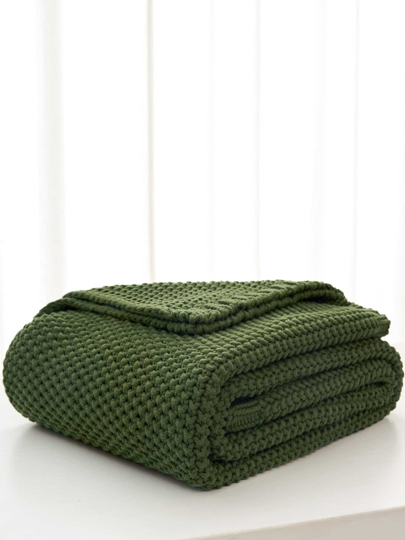 Плед - Покривало  В'язані  - Всі Сезони Зелений модель 131025 Фото