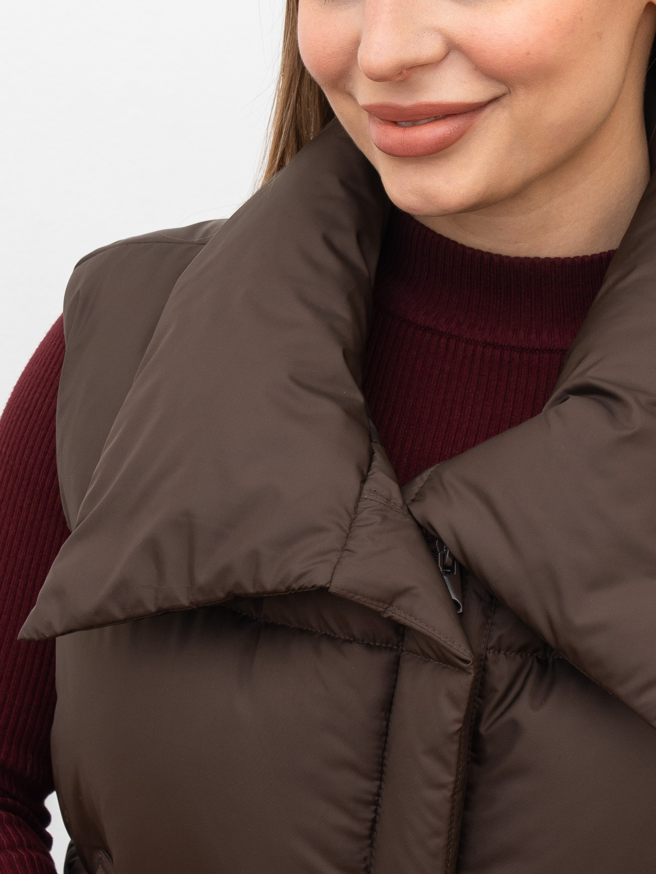 Жилетка демисезонная женская модель 1150-BM-brown Фото