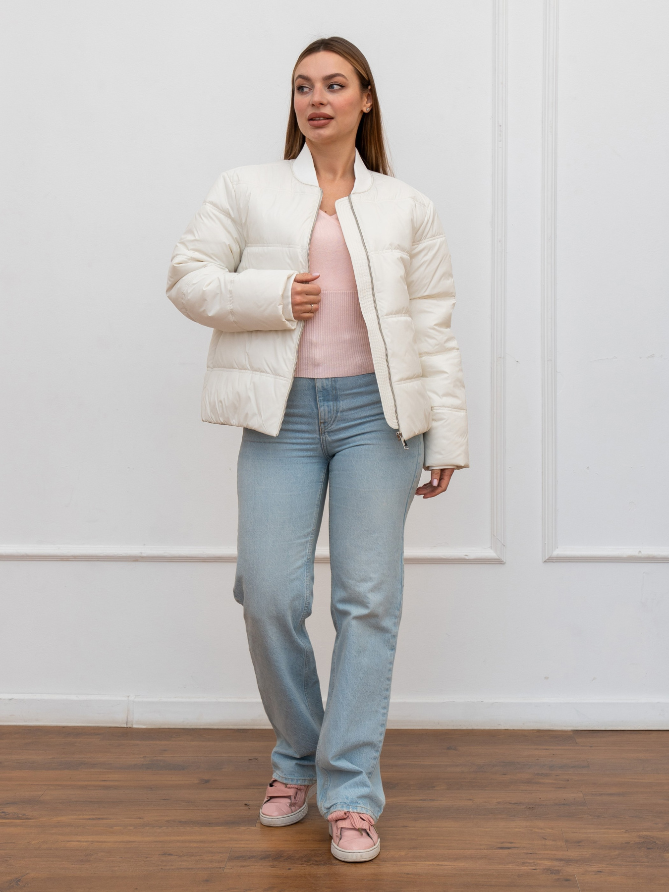 Куртка жіноча демісезонна модель 1170-BM-milk Фото