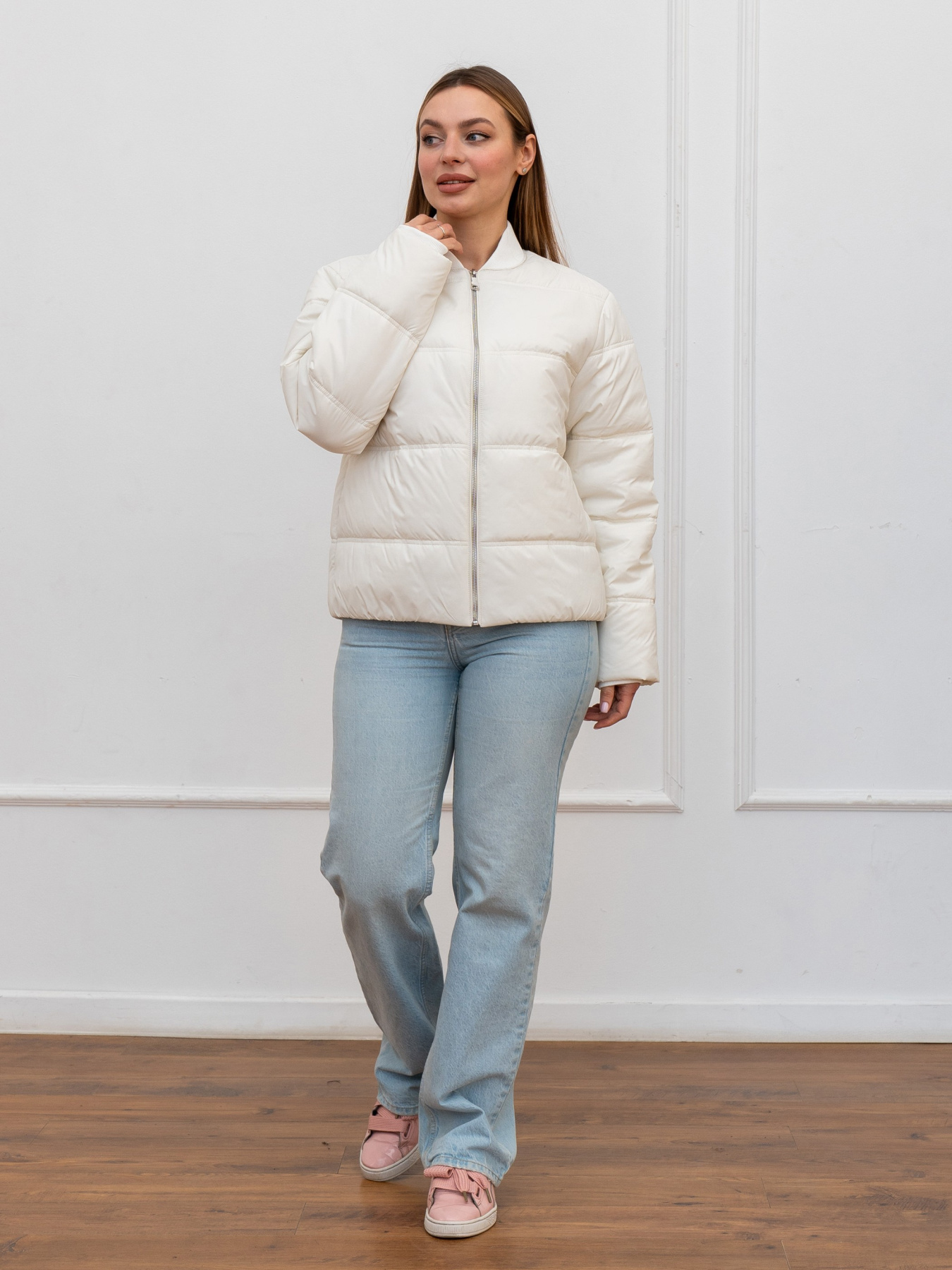 Демисезонная куртка UVENTUM модель 1170-BM-milk Фото