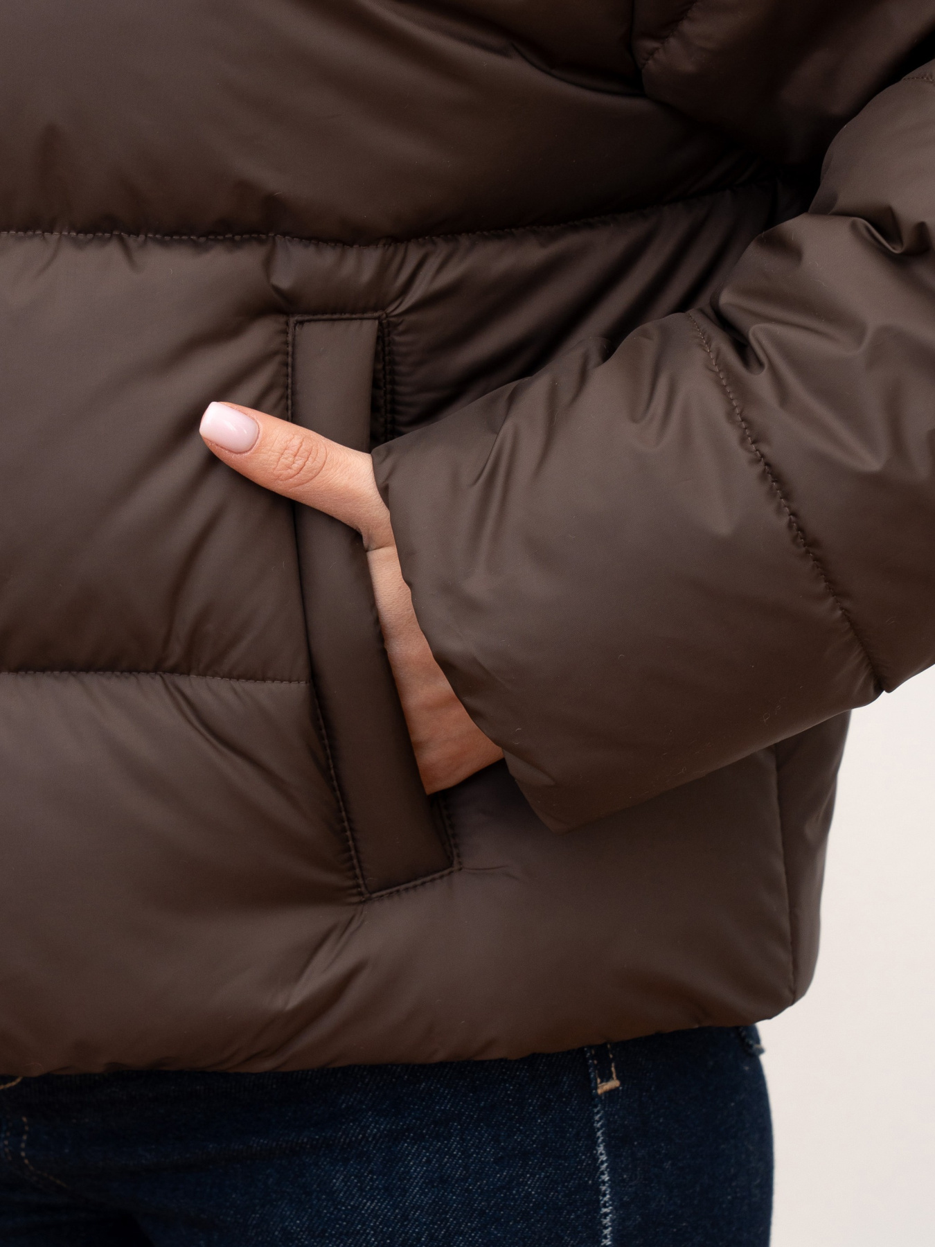 Демісезонна куртка жіноча модель 1130-BM-chocolate Фото