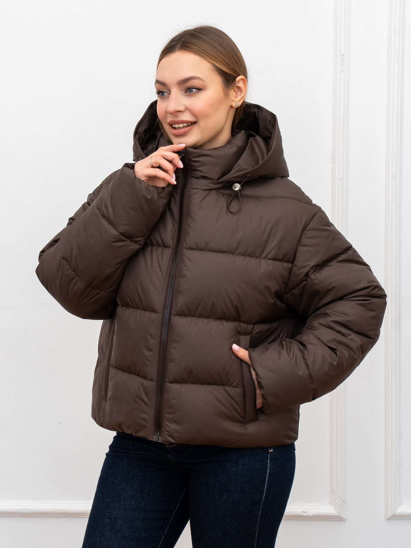 Демісезонна куртка UVENTUM модель 1130-BM-chocolate Фото