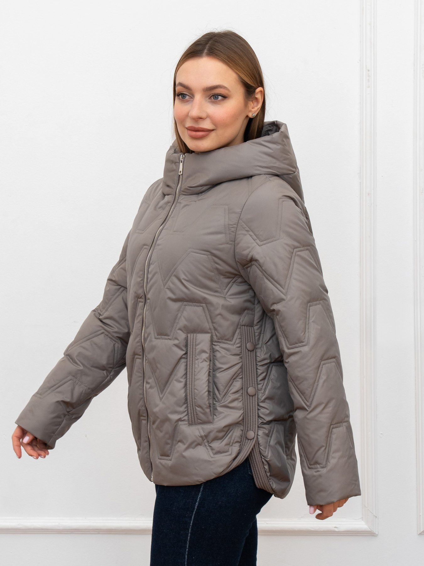 Демисезонная куртка UVENTUM модель 990-BM-mocha Фото