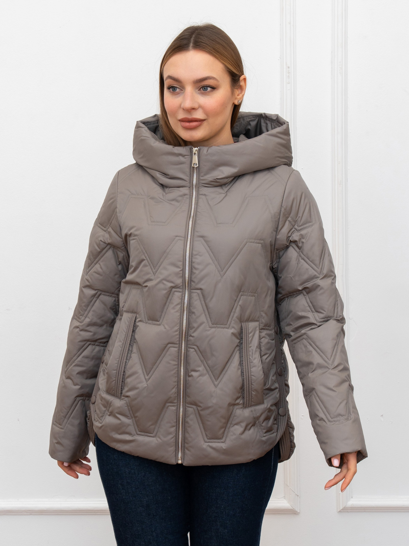 Демисезонная куртка UVENTUM модель 990-BM-mocha Фото