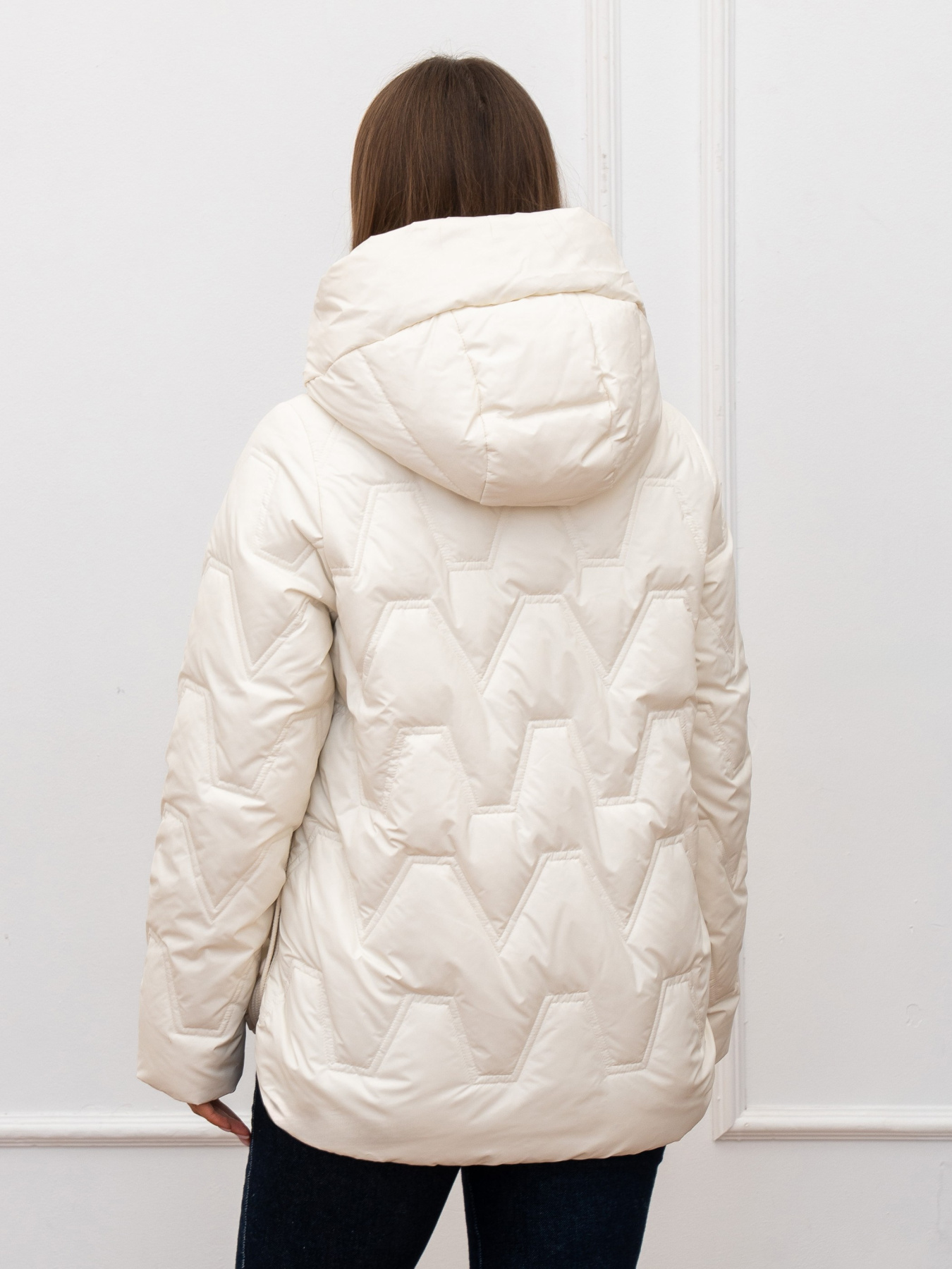 Демисезонная куртка UVENTUM модель 990-BM-milk Фото