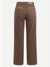 Прямі коричневі джинси на середній посадці модель AG-2012-BROWN Фото