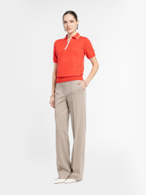 Брюки жіночі W01.02.17.611 Arber бежеві прямі трикотажні зі стрілками модель W01.02.17.611 Брюки жіночі W01.02.17.611 Arber бежеві прямі трикотажні зі стрілками модель W01.02.17.611 Фото