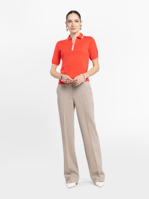 Брюки жіночі W01.02.17.611 Arber бежеві прямі трикотажні зі стрілками модель W01.02.17.611 Брюки жіночі W01.02.17.611 Arber бежеві прямі трикотажні зі стрілками модель W01.02.17.611 Фото