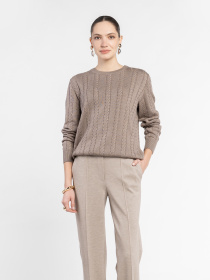 Свитер женский W10.57.16.531 Arber бежевый трикотажный модель W10.57.16.531 Фото