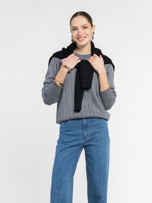 Свитер женский W10.59.11.533 Arber серый трикотажный модель W10.59.11.533 Фото