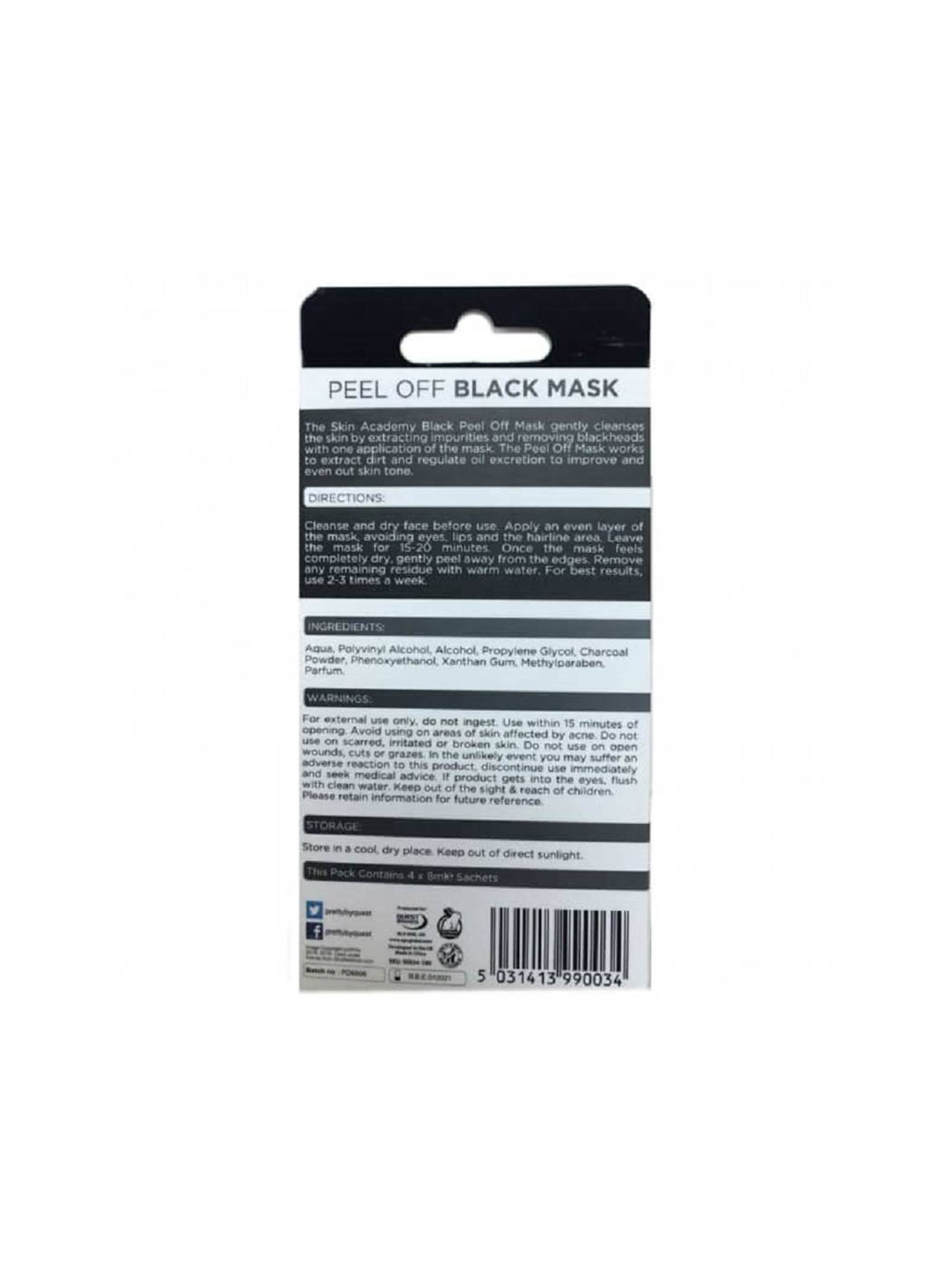 Маска для обличчя 4 шт Skin Academy модель 5031413990034 Фото