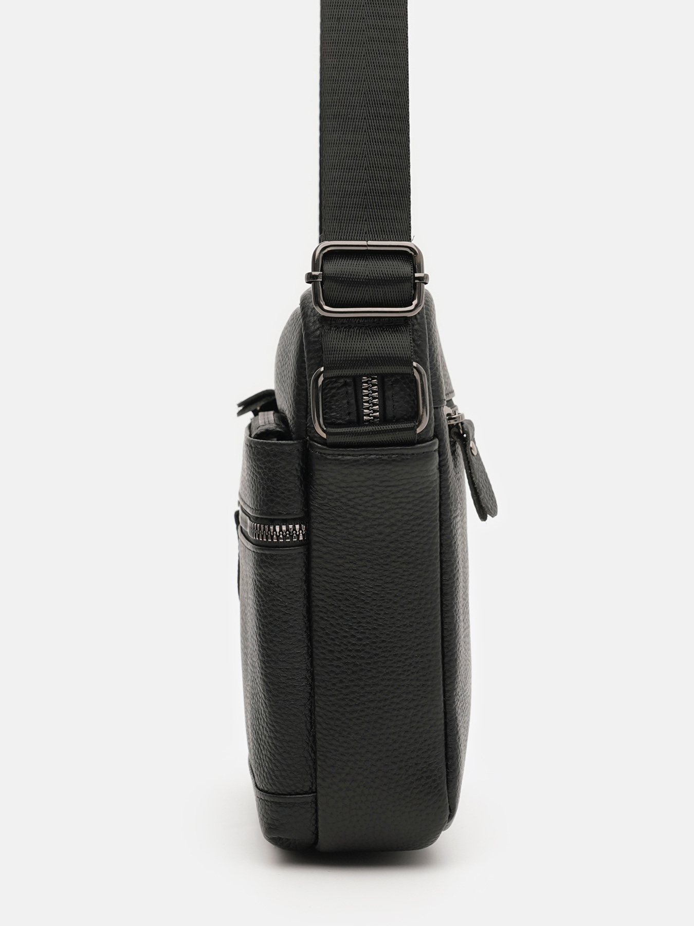 Мужская кожаная сумка Borsa Leather модель K18817bl-black Фото