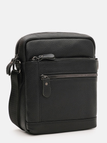 Мужская кожаная сумка Borsa Leather модель K18817bl-black Фото