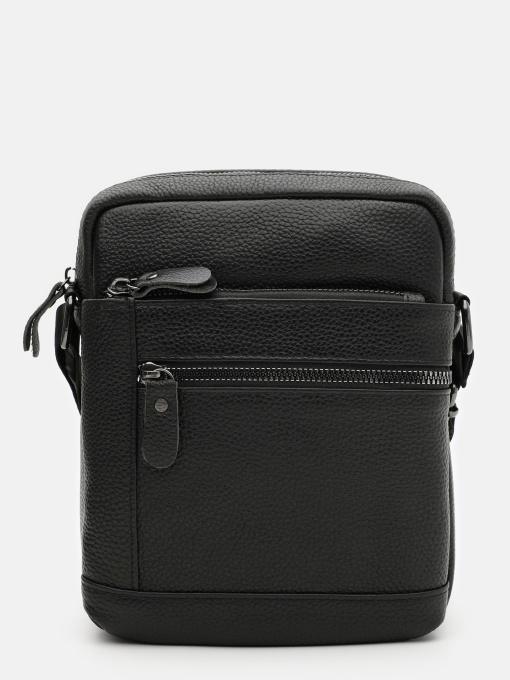 Мужская кожаная сумка Borsa Leather модель K18817bl-black Фото