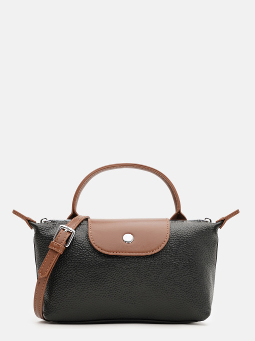 Женская кожаная сумка Borsa Leather модель K17108bl-black Фото