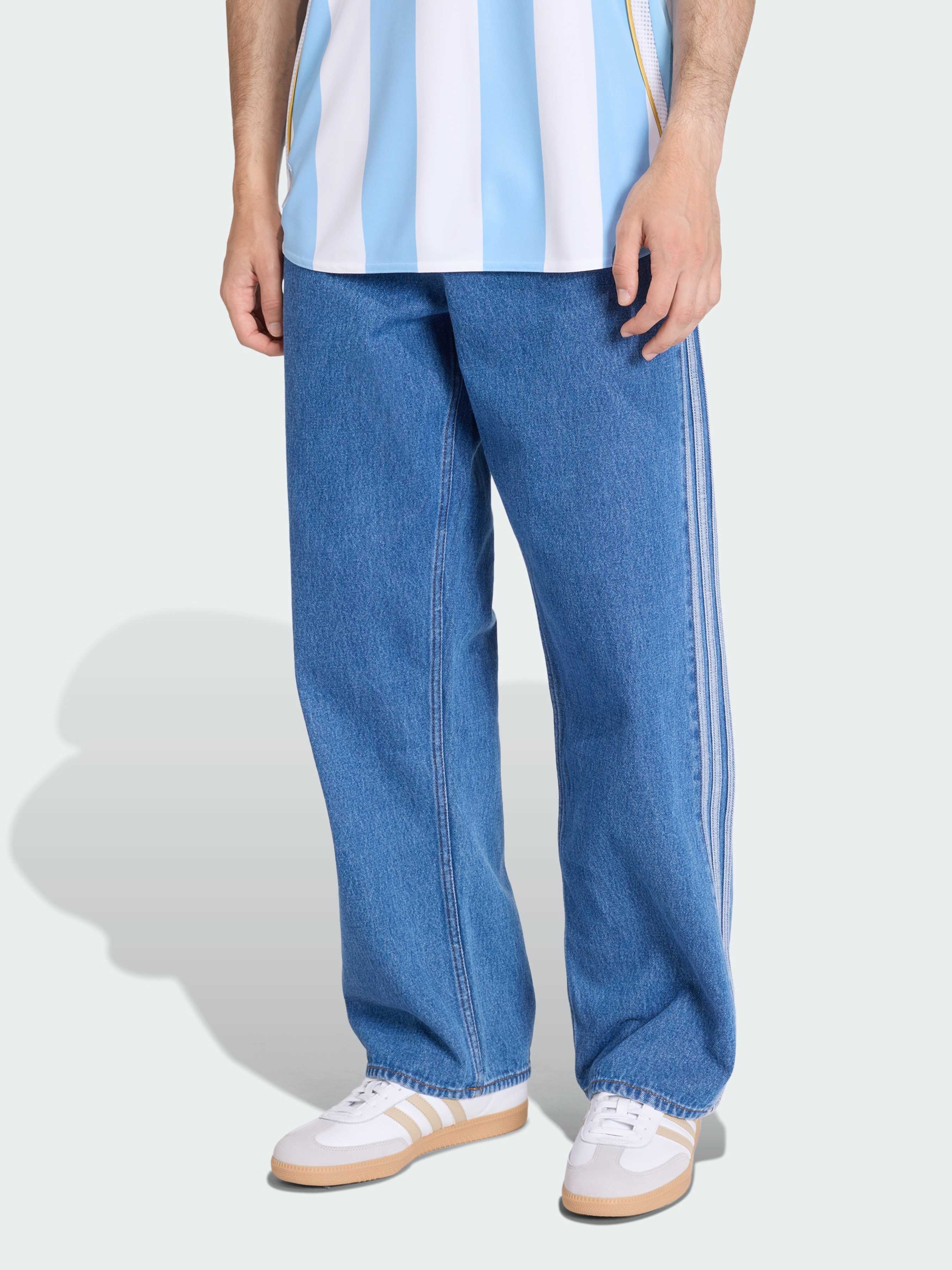 Бавовняні Чоловічі Широкі джинси adidas Adicolor  (KD1499) колір синій adidas - купити в Україні