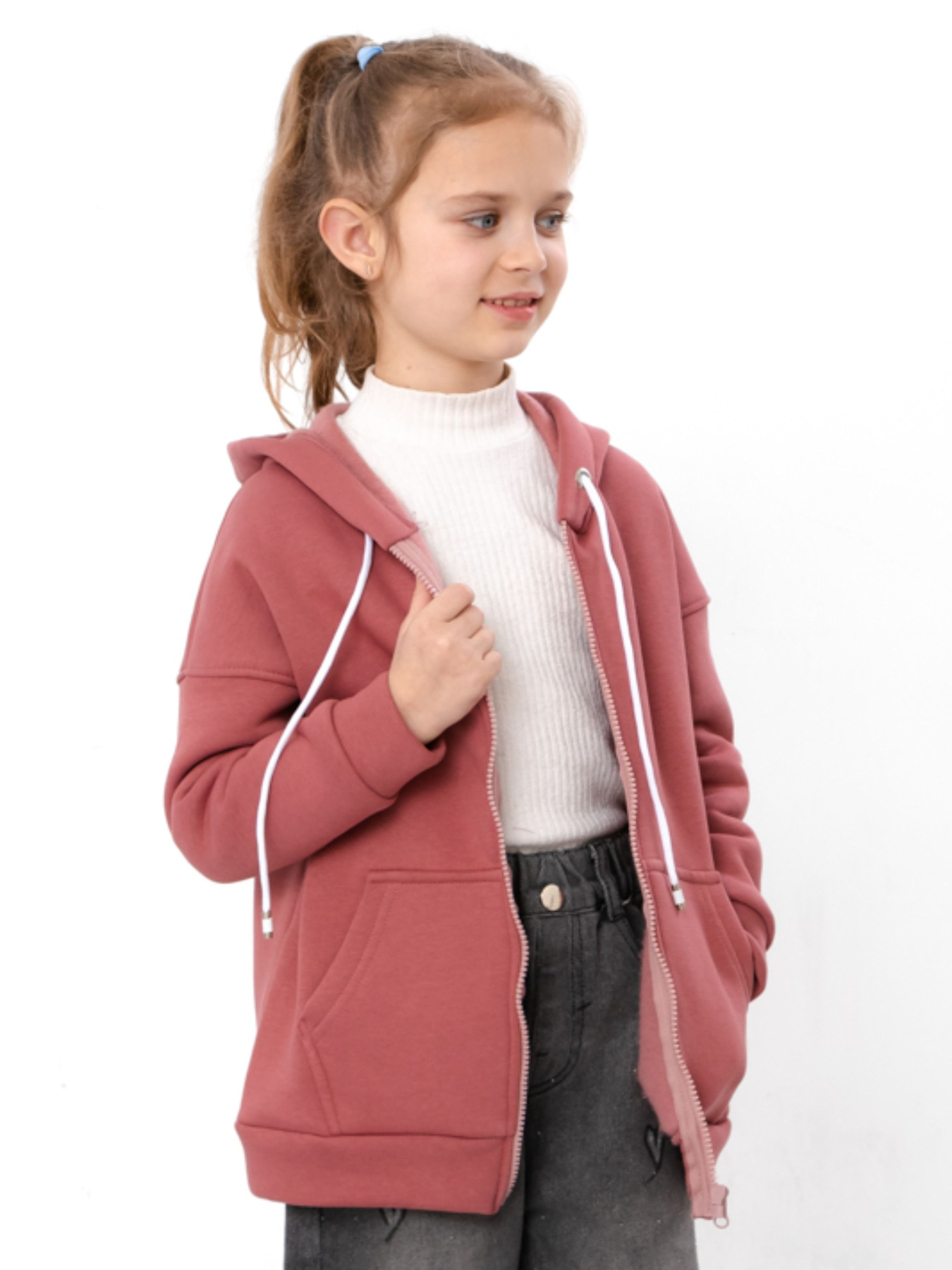 Тепла толстовка для дівчинки на блискавці, Джеральдін Носи Своє (6395-025-5) модель 6395-025-5-dzheralxdn Фото