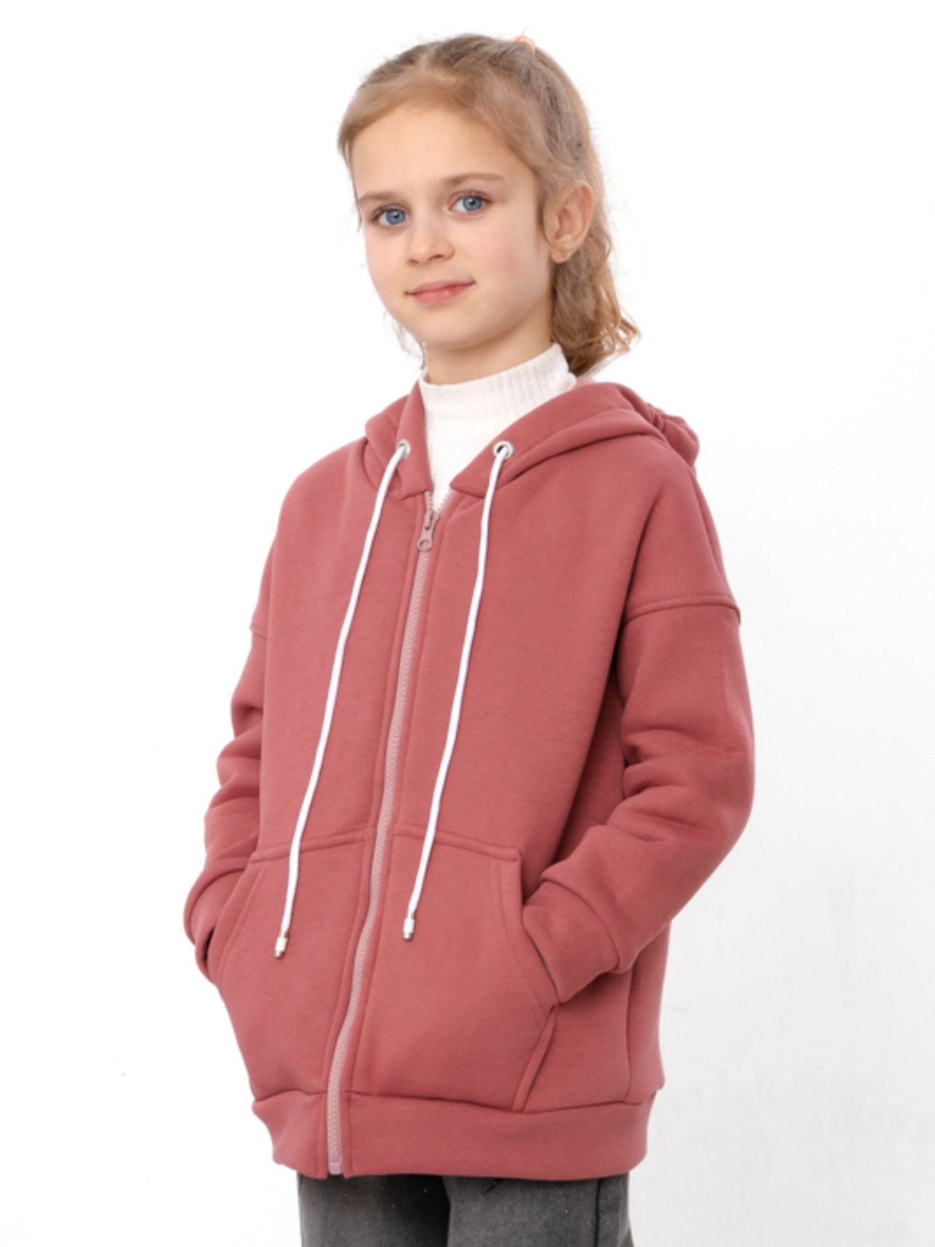 Тепла толстовка для дівчинки на блискавці, Джеральдін Носи Своє (6395-025-5) модель 6395-025-5-dzheralxdn Фото