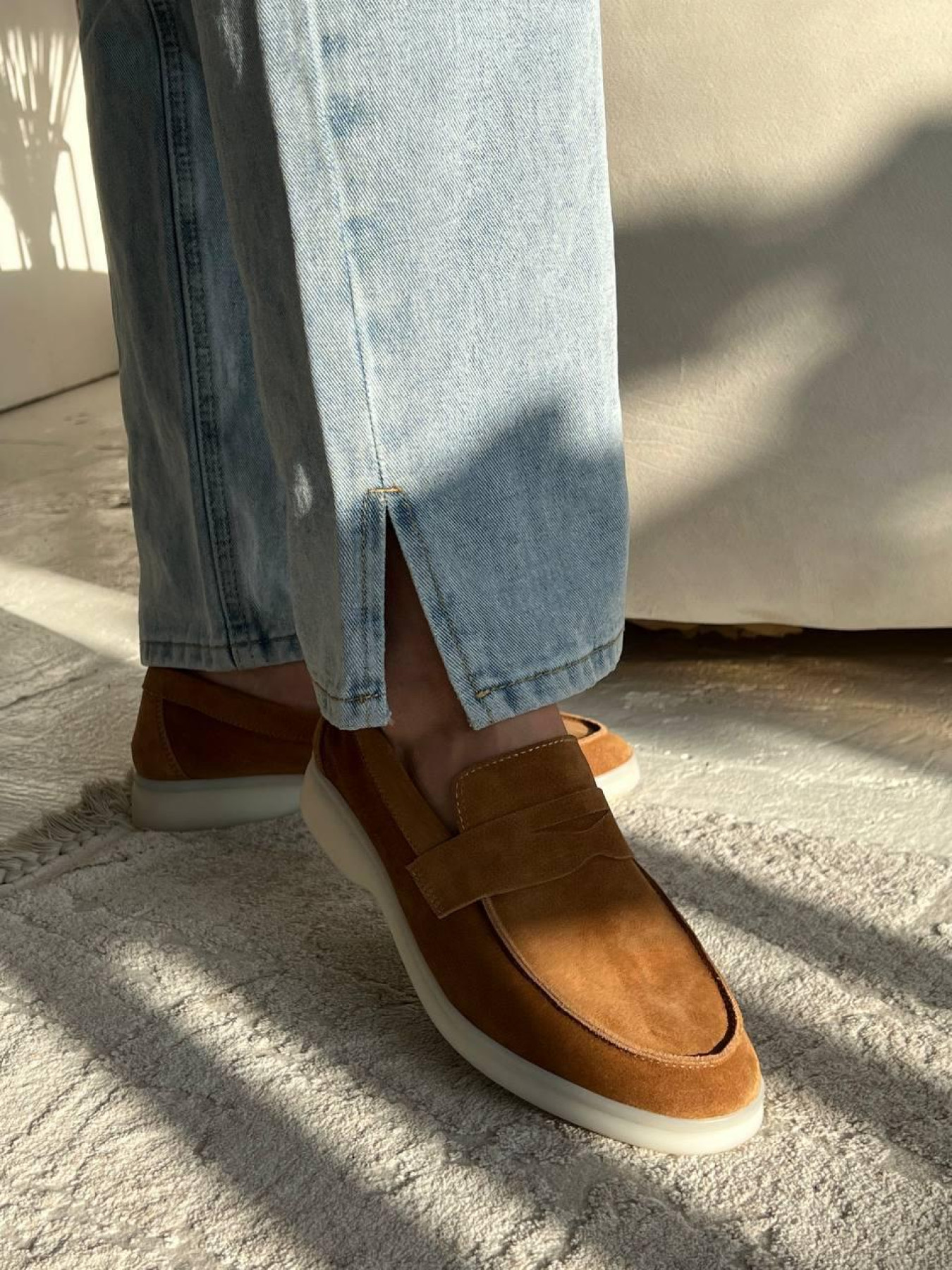 Лоферы из натуральной замши фигурная перемычка Виски (154-16/Хиллари2) модель P_4945-S38_4945 Фото