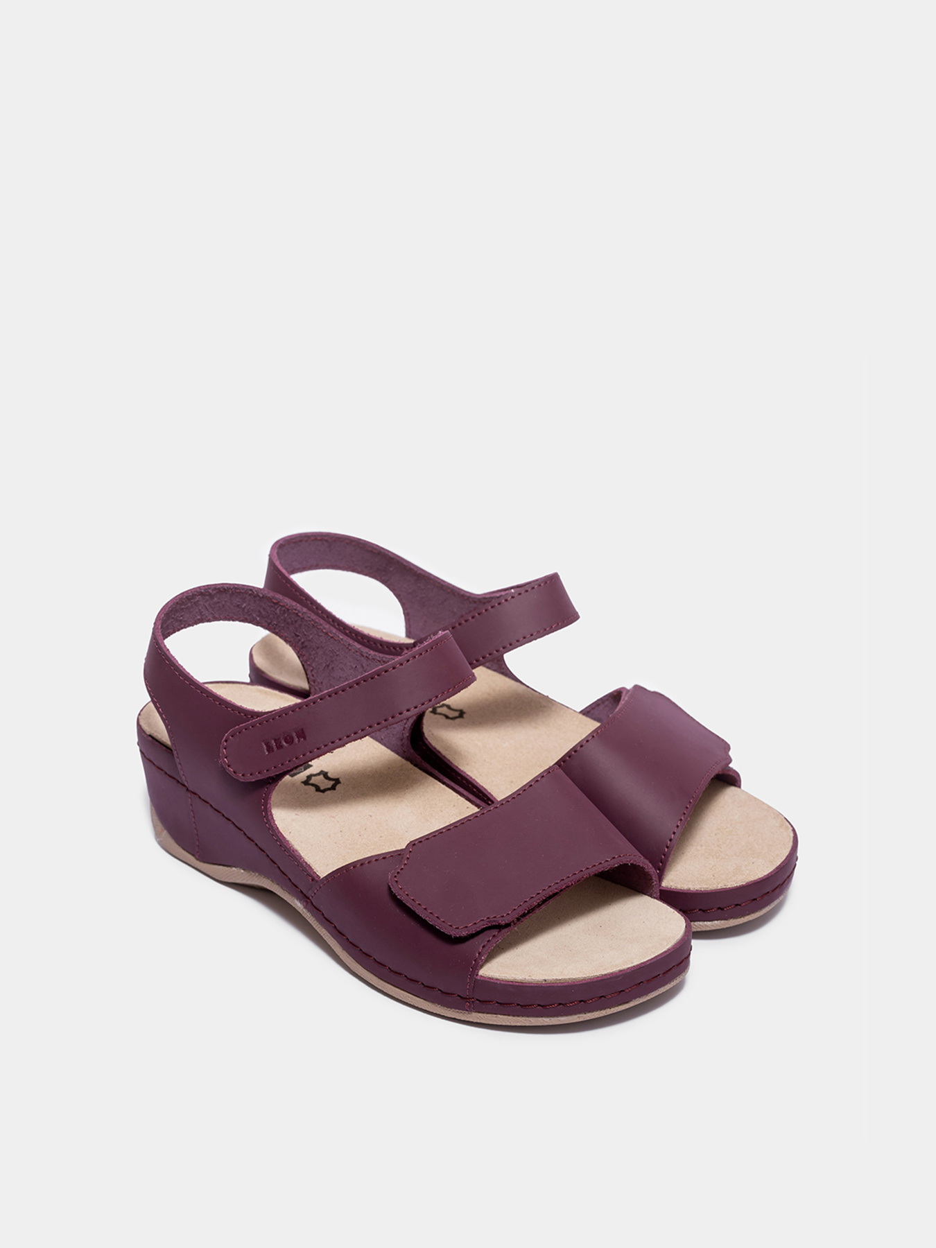 Босоніжки Leon модель 2024-Burgundy Фото