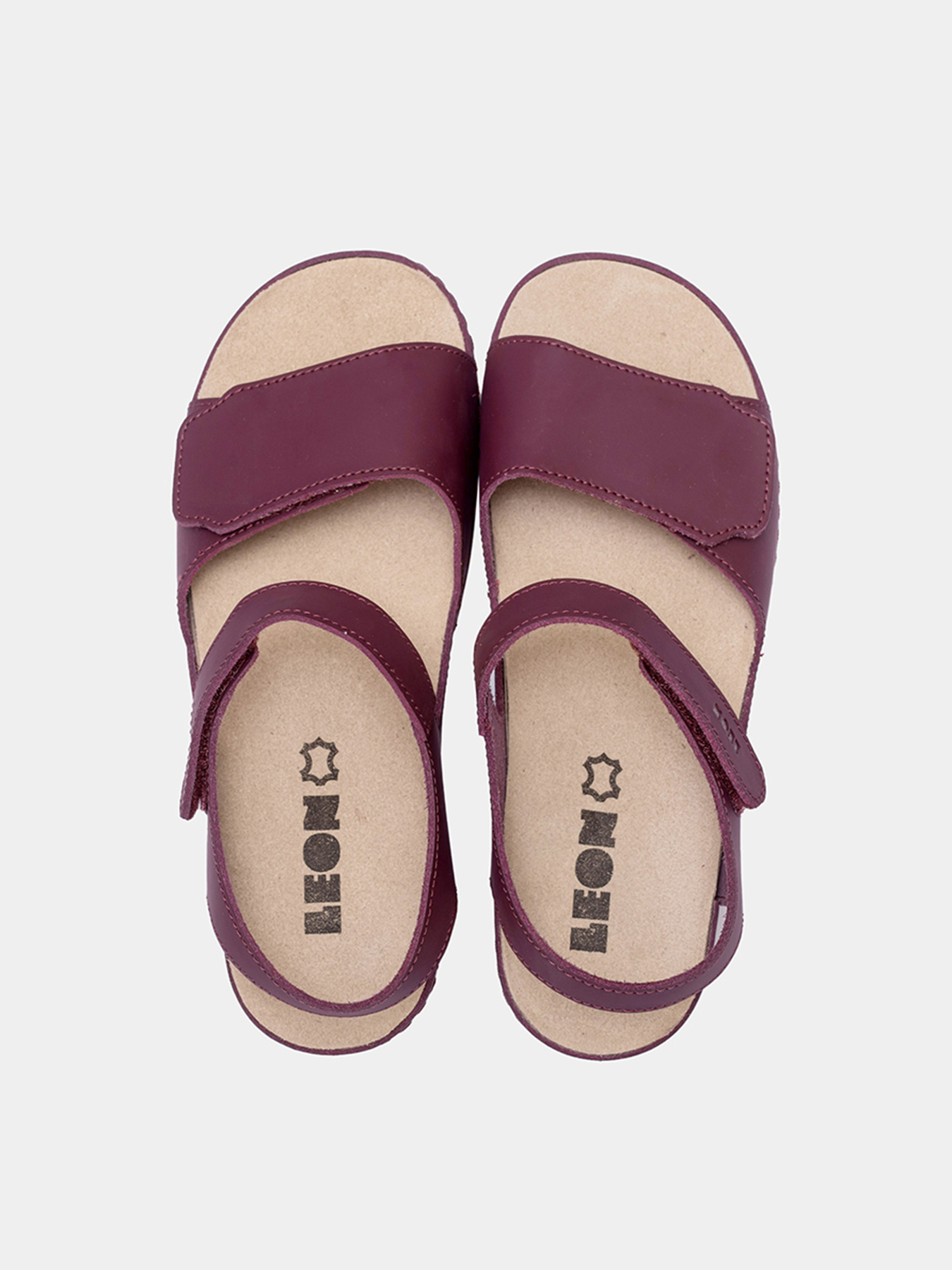 Босоніжки Leon модель 2024-Burgundy Фото