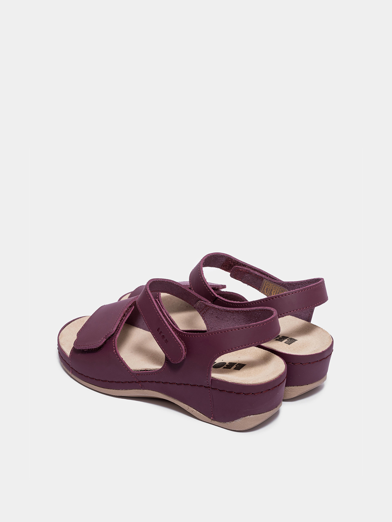 Босоніжки Leon модель 2024-Burgundy Фото