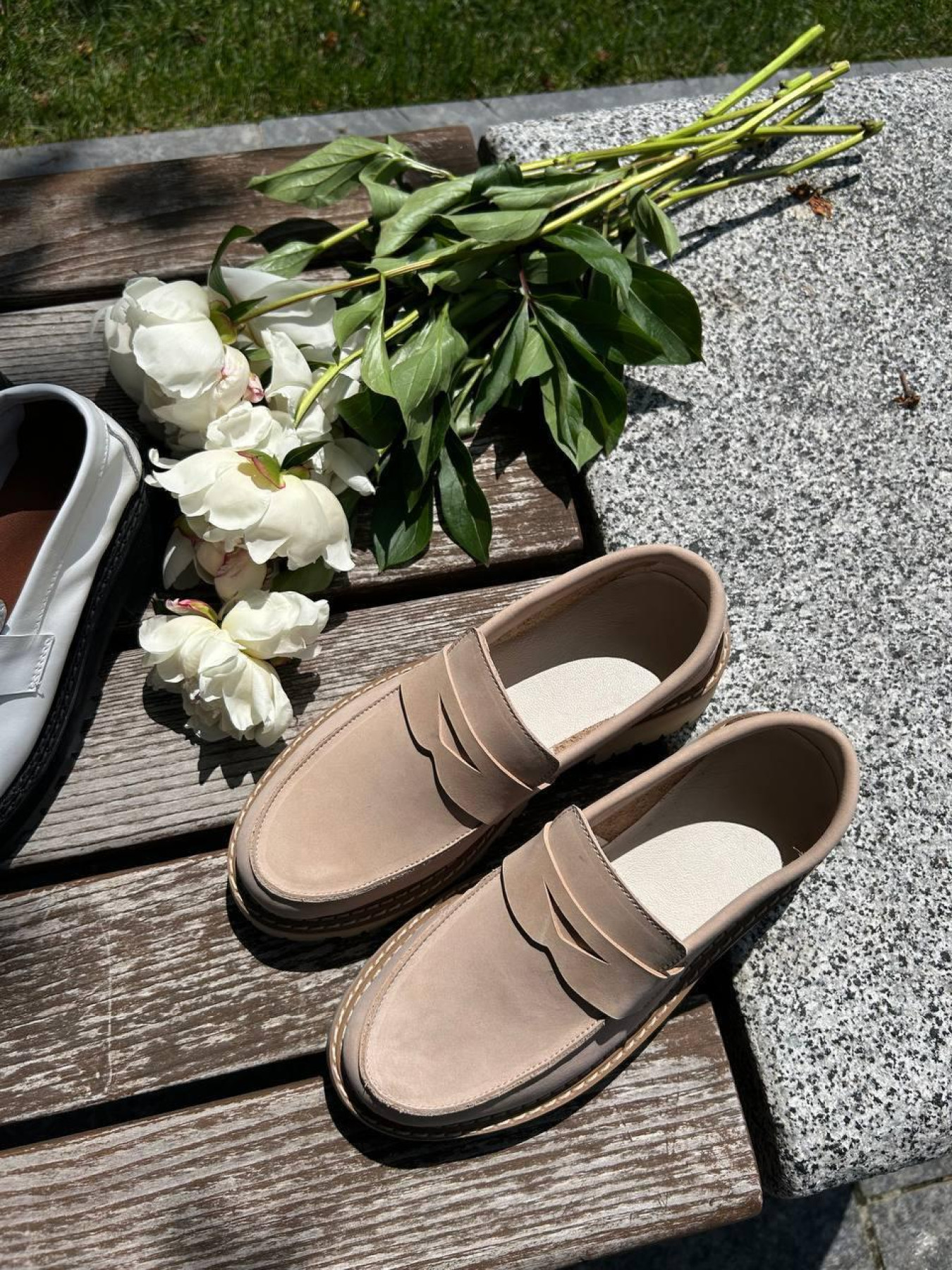 Лофери з натурального нубуку фігурна перемичка Беж (154.astra38w266) 38 модель P_138763-S36_138763 Фото