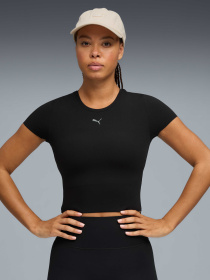 Футболка спортивная PUMA W Shapeluxe Baby Tee модель 527471 Футболка спортивная PUMA W Shapeluxe Baby Tee модель 527471 Фото