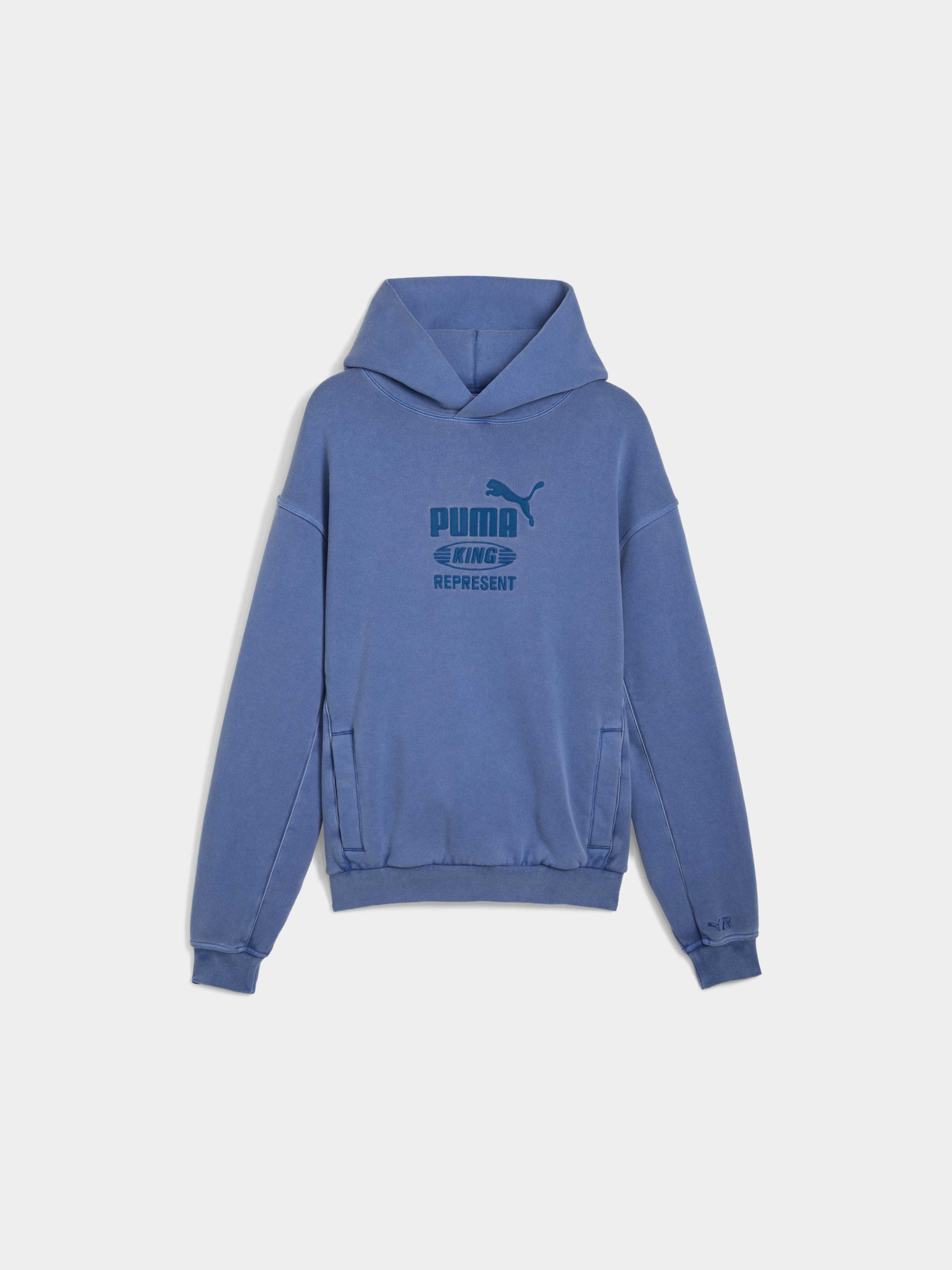 Чоловіче Худі PUMA x Represent Hoodie (632542_78) колір синій, матеріал комбінований верх PUMA - купити в Україні