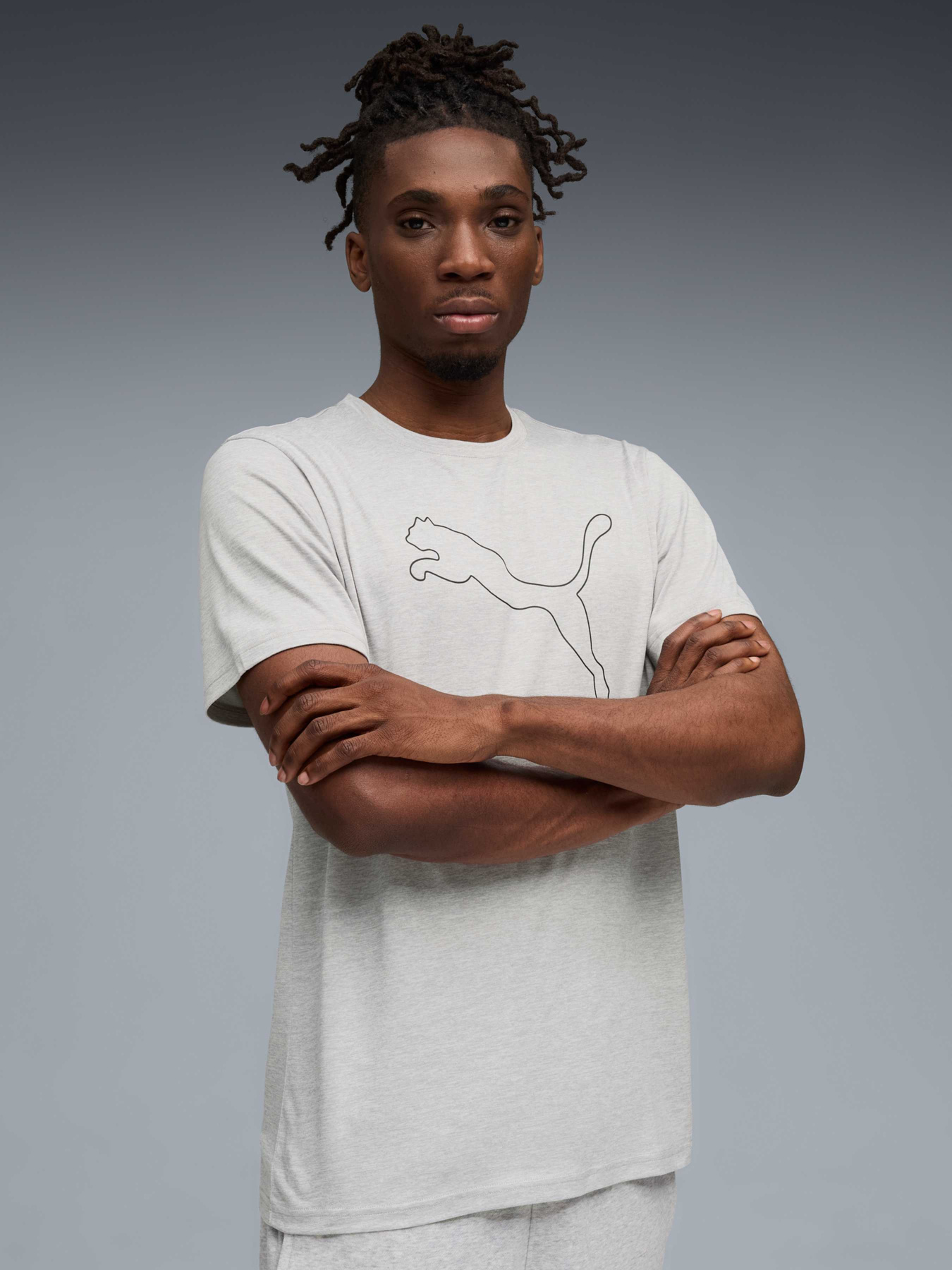 Футболки и поло PUMA M Tad Ess Heather Cat Tee модель 525907 Фото