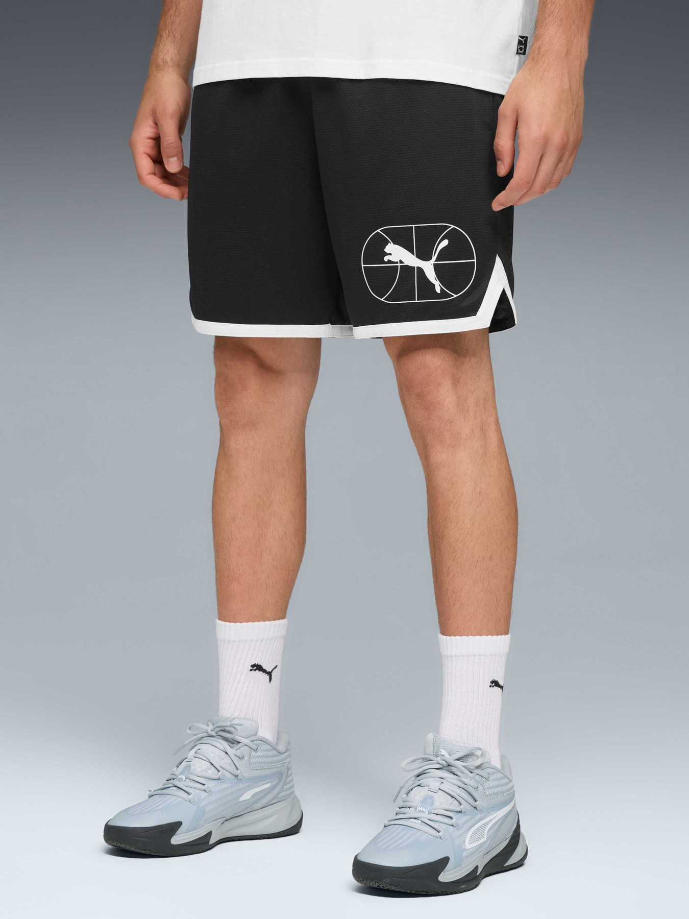 Шорты спортивные PUMA Jv Basketball 7 Short модель 633076 Фото